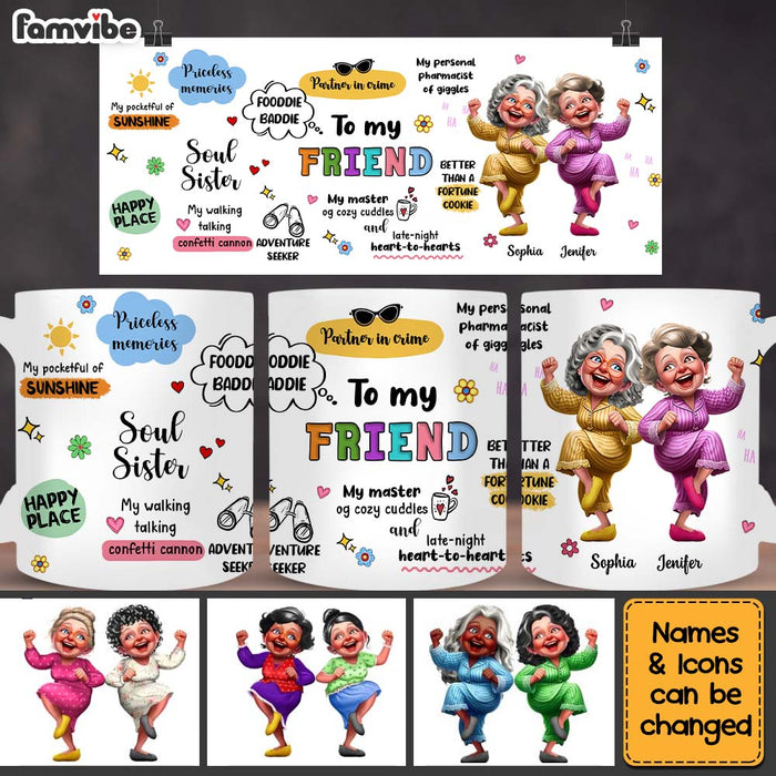 Personalized Gift For Friend Partner In Crime, Soul Sister Mug 33570 1