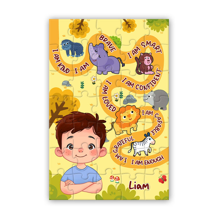 Personalized Gift For Grandson Affirmation I Am Puzzle 33573 1