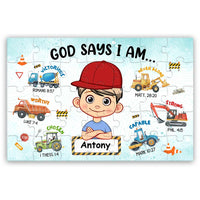 Personalized Gift For Grandson God Says I Am Puzzle 33577 thumb 1
