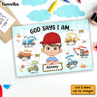 Personalized Gift For Grandson God Says I Am Puzzle 33577 thumb 1