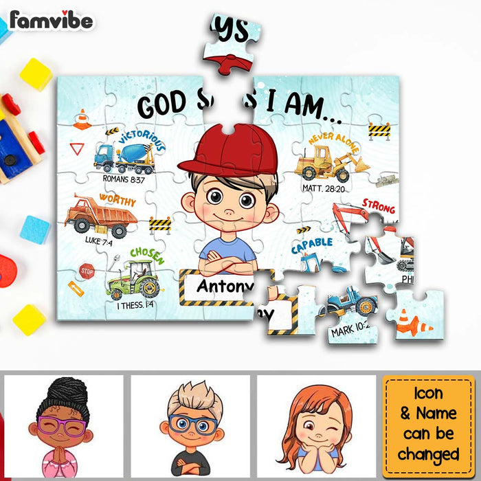 Personalized Gift For Grandson God Says I Am Puzzle 33577 1