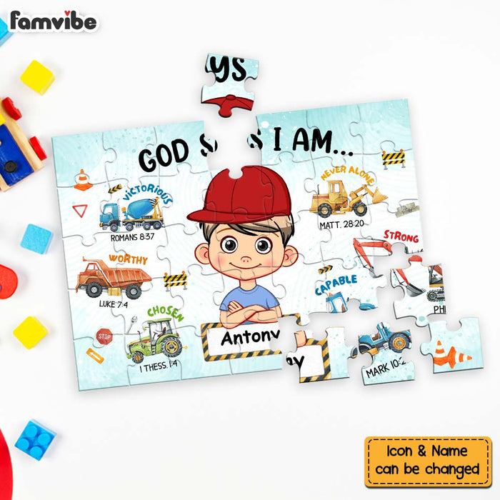 Personalized Gift For Grandson God Says I Am Puzzle 33577 1