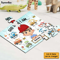 Personalized Gift For Grandson God Says I Am Puzzle 33577 thumb 1