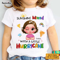 Personalized Gift For Granddaughter Sunshine Mixed With Hurricane Kid T Shirt - Kid Hoodie - Kid Sweatshirt 33587 thumb 1