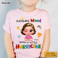 Personalized Gift For Granddaughter Sunshine Mixed With Hurricane Kid T Shirt - Kid Hoodie - Kid Sweatshirt 33587 thumb 1