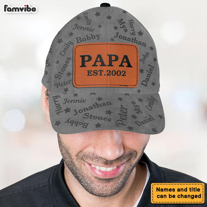 Personalized Gift for Papa Grandpa Word Art Cap 33589 1