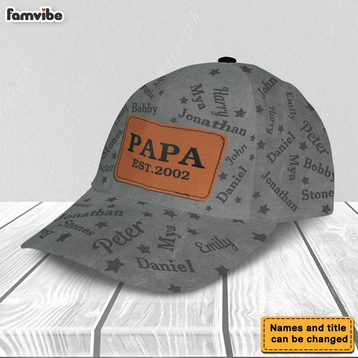 Personalized Gift for Papa Grandpa Word Art Cap 33589 1