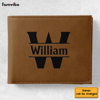 Personalized For Husband Congrats On Being My Husband You Lucky Bastard Leather Wallet 33593 thumb 1