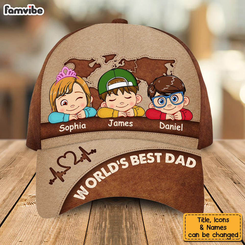 Personalized Gift For Dad World's Best Dad Cap 33598 Primary Mockup