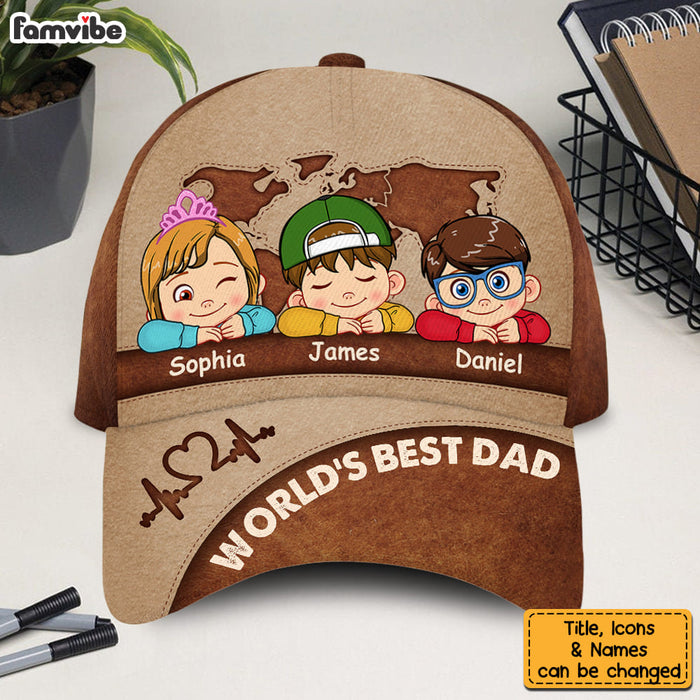 Personalized Gift For Dad World's Best Dad Cap 33598 1