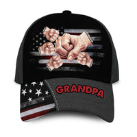 Personalized Gift For Dad Grandpa Fist Bump Nation Flag Cap 33600 thumb 1