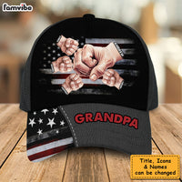 Personalized Gift For Dad Grandpa Fist Bump Nation Flag Cap 33600 thumb 1