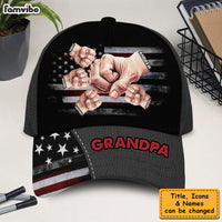 Personalized Gift For Dad Grandpa Fist Bump Nation Flag Cap 33600 thumb 1