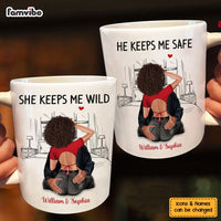 Personalized Gift For Couple She Keeps Me Wild Couple White Mug 33610 thumb 1