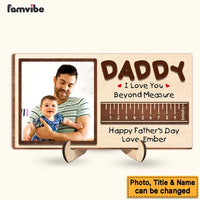Personalzed Gift For Dad Love You Beyond Measure Upload Photo 2 Layered Separate Wooden Plaque 33614 thumb 1