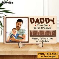 Personalzed Gift For Dad Love You Beyond Measure Upload Photo 2 Layered Separate Wooden Plaque 33614 thumb 1