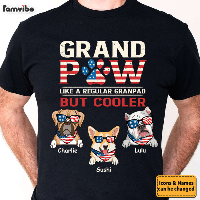 Personalized For Dad Pet Lovers American Grandpaw 4th Of July Shirt 33619 1