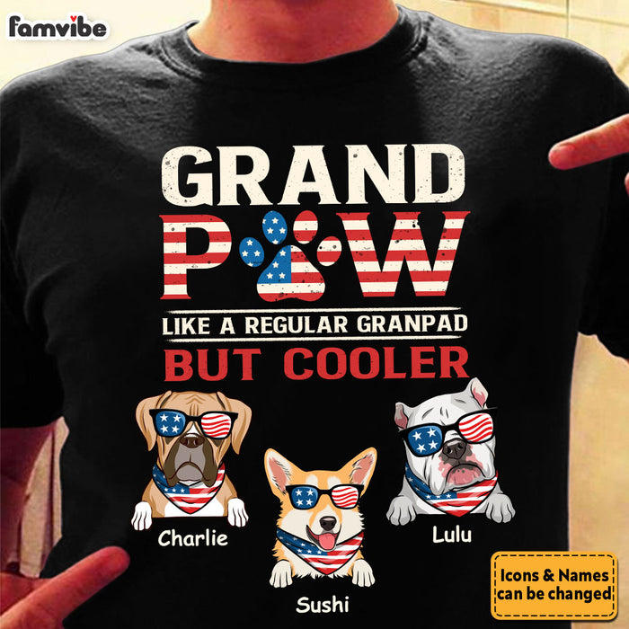 Personalized For Dad Pet Lovers American Grandpaw 4th Of July Shirt 33619 1