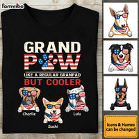 Personalized For Dad Pet Lovers American Grandpaw 4th Of July Shirt 33619 thumb 1