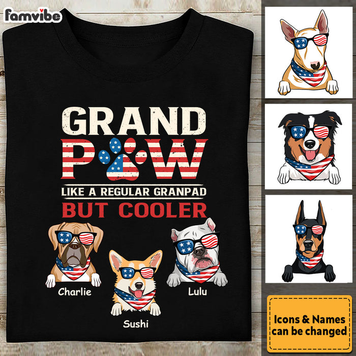 Personalized For Dad Pet Lovers American Grandpaw 4th Of July Shirt 33619 1
