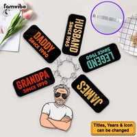 Personalized Gift For Grandpa Legend Daddy Husband Acrylic Custom Keychain 33623 thumb 1