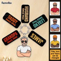 Personalized Gift For Grandpa Legend Daddy Husband Acrylic Custom Keychain 33623 thumb 1