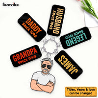 Personalized Gift For Grandpa Legend Daddy Husband Acrylic Custom Keychain 33623 thumb 1