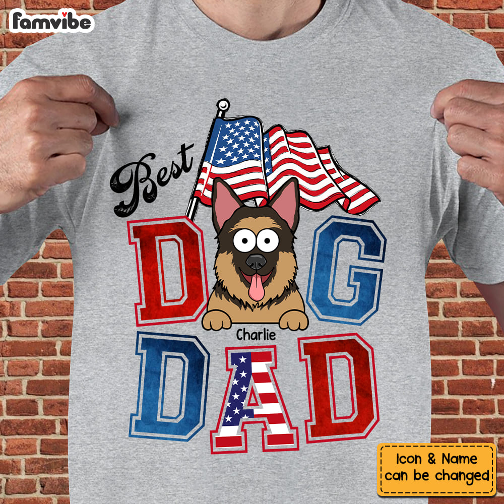 Personalized Gift For Independence Dog Dad Shirt Hoodie Sweatshirt 33625 Primary Mockup