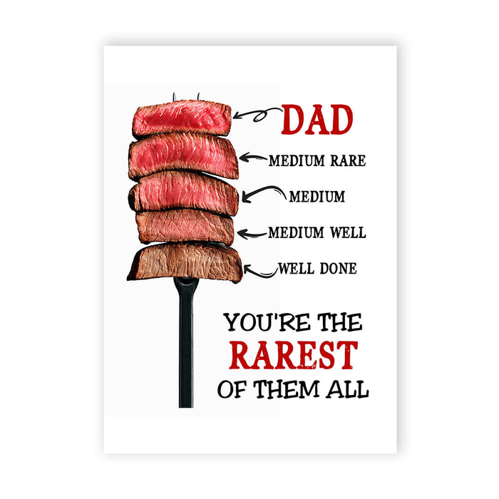 Father's Day Greeting Rare Dad Card Father's Day Greeting Rare Dad Card