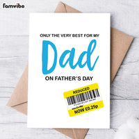 Reduced Funny For Dad Card