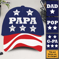 Personalized Gift for Grandpa Dad Papa Independence Day Cap 33656 thumb 1