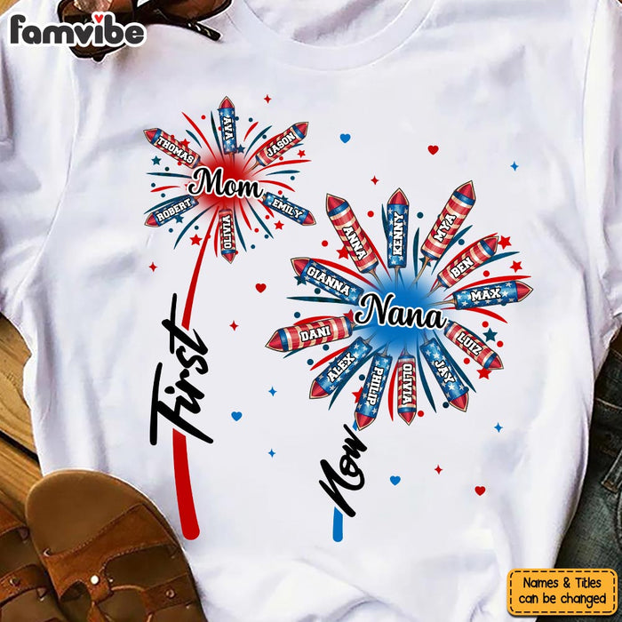 Personalized Gift For Grandma Mom Fire Cracker Shirt - Hoodie - Sweatshirt 33657 1
