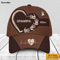 Personalized For Grandpa Dad Kids Handprints Cap 33659 thumb 1