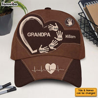 Personalized For Grandpa Dad Kids Handprints Cap 33659 thumb 1