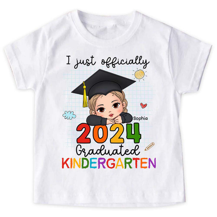 Personalized Gift For Granddaughter I Just Officially Graduated Kindergarten Kid T Shirt - Kid Hoodie - Kid Sweatshirt 33668 1