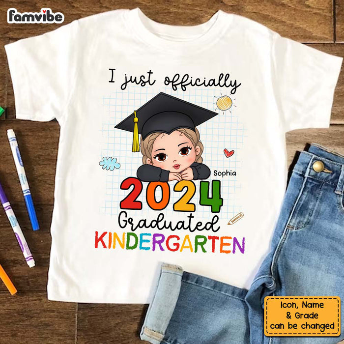 Personalized Gift For Granddaughter I Just Officially Graduated Kindergarten Kid T Shirt - Kid Hoodie - Kid Sweatshirt 33668 1