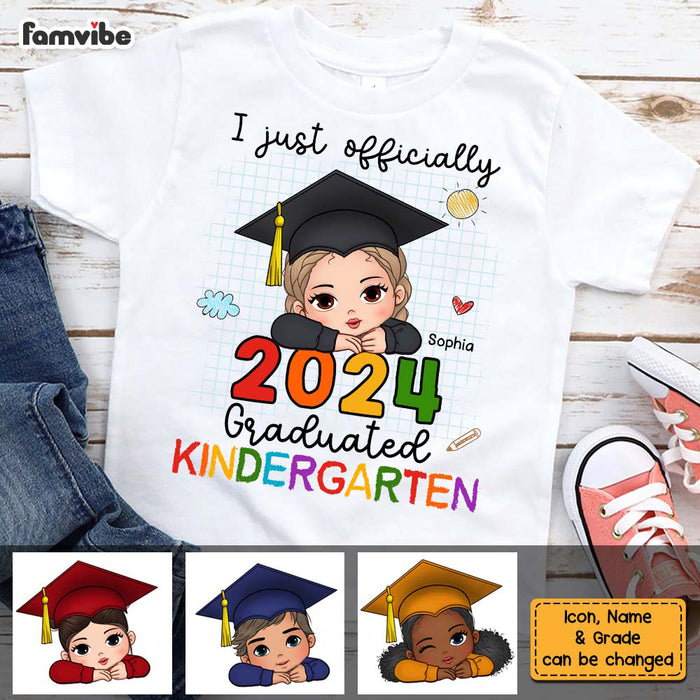 Personalized Gift For Granddaughter I Just Officially Graduated Kindergarten Kid T Shirt - Kid Hoodie - Kid Sweatshirt 33668 1
