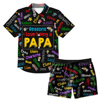 Personalized Gift for Grandpa Kids Name Word Art Hawaiian Set 33669 thumb 1