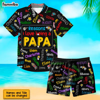 Personalized Gift for Grandpa Kids Name Word Art Hawaiian Set 33669 thumb 1