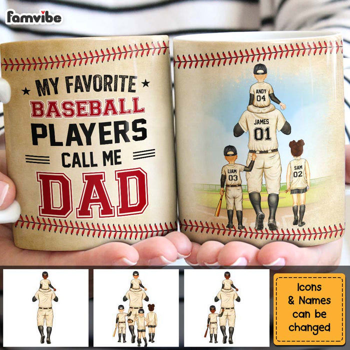 Personalized For Dad My Favorite Baseball Player Calls Me Dad Mug 33671 1