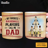 Personalized For Dad My Favorite Baseball Player Calls Me Dad Mug 33671 thumb 1