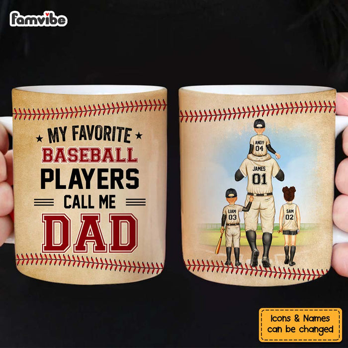 Personalized For Dad My Favorite Baseball Player Calls Me Dad Mug 33671 1