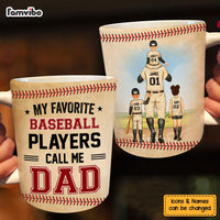 Personalized For Dad My Favorite Baseball Player Calls Me Dad Mug 33671 thumb 1