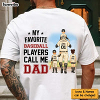 Personalized For Dad My Favorite Baseball Player Calls Me Dad Back Printed T Shirt - Hoodie - Sweatshirt 33673 thumb 1