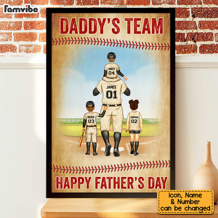 Personalized Gift For Dad Baseball Team Poster 33674 1