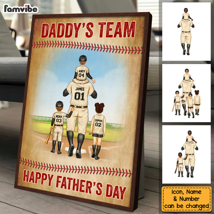 Personalized Gift For Dad Baseball Team Poster 33674 1