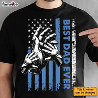 Personalized Gift For Dad US Flag Hand Raising Shirt - Hoodie - Sweatshirt 33675 thumb 1