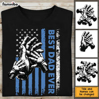 Personalized Gift For Dad US Flag Hand Raising Shirt - Hoodie - Sweatshirt 33675 thumb 1