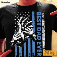 Personalized Gift For Dad US Flag Hand Raising Shirt - Hoodie - Sweatshirt 33675 thumb 1