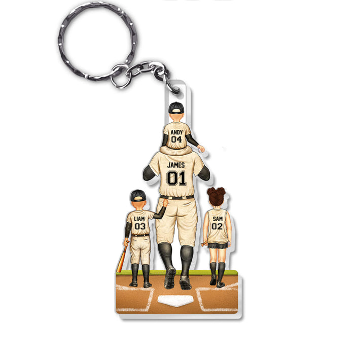 Personalized Gift For Baseball Dad Acrylic Keychain 33676 1